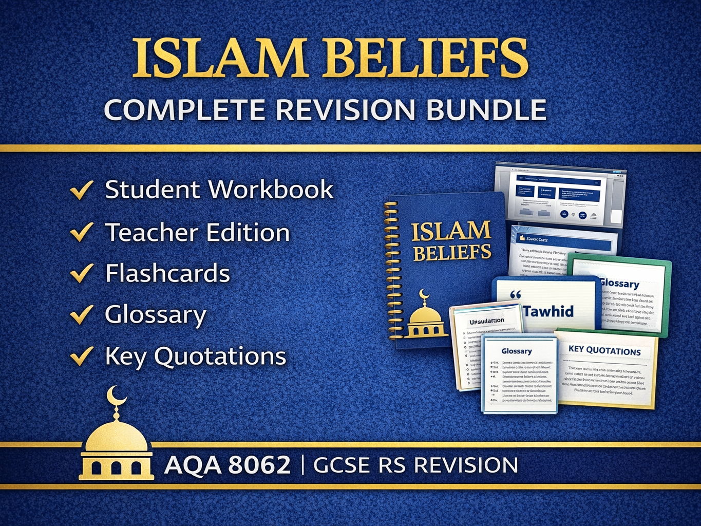 GCSE Religious Studies Islam Beliefs Complete Revision Bundle | AQA 8062