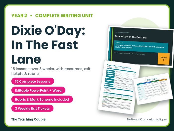 Dixie O'Day: In The Fast Lane | Year 2 English Unit | 15 Complete Lessons +