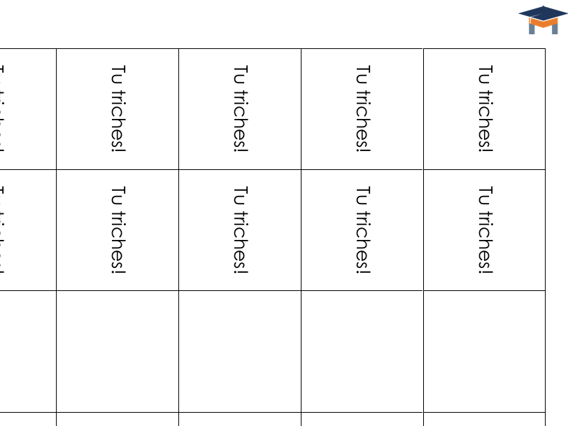 French - 'Cheat' template