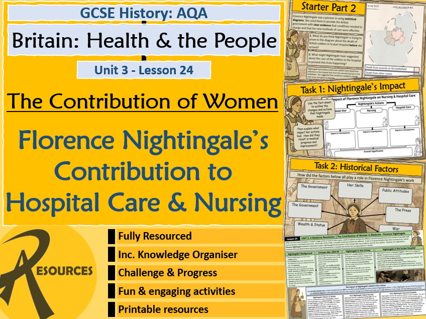 Florence Nightingale Nursing & Hospital Care - AQA - GCSE History