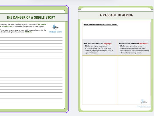 IGCSE English Language - Question 4 Workbooks (Exam pack & Analysis Guide)