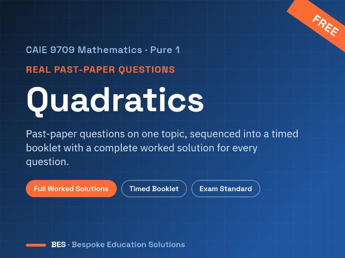 Quadratics Past Paper Exam Questions with Full Worked Solutions | CAIE 9709 Pure 1