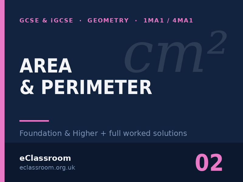 GCSE & iGCSE Area & Perimeter worksheet