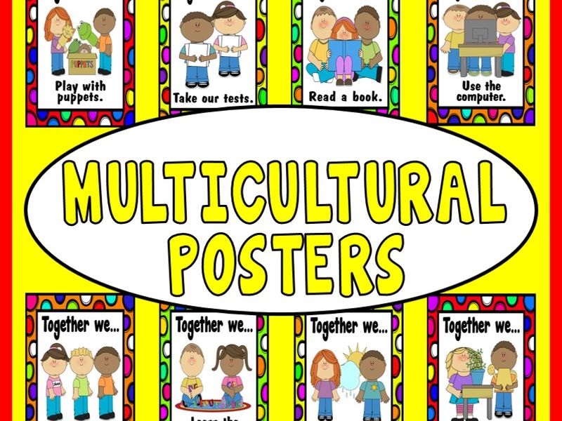 DIVERSITY AND MULTICULTURAL POSTERS -TEACHING RESOURCES DISPLAY EYFS KS 1-2