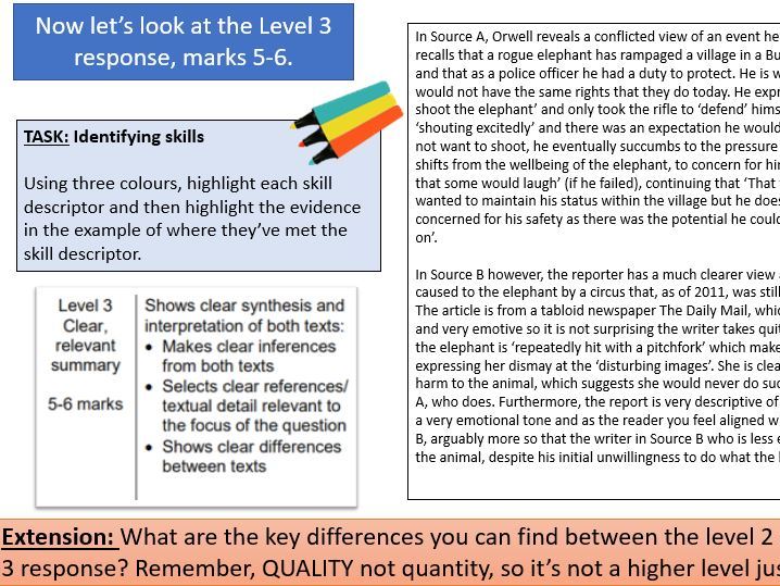 AQA Lang Paper 2, Question 2 with model answers