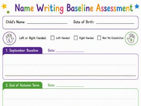 Name Writing Assessment