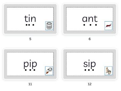 Phase 2 CVC words (s,a,t,p,i,n)