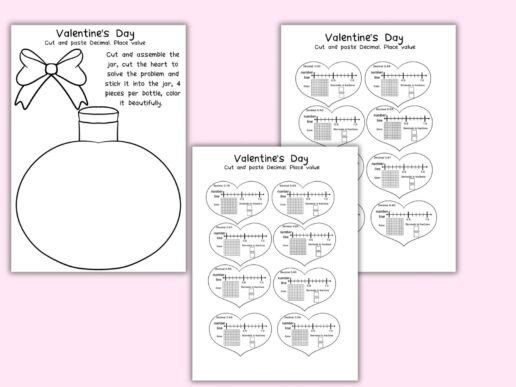 Valentines Day Craft Math Decimal Place