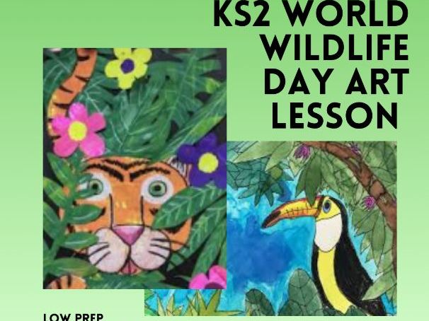 World Wildlife Day KS2 Art Lesson | Endangered Animals Drawing | Henri Rousseau Inspired