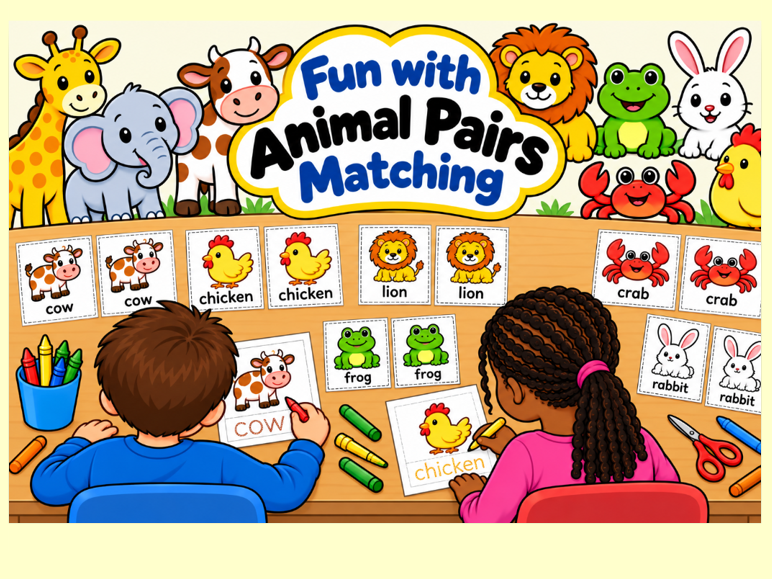 Fun with Animal Pairs Matching Activity