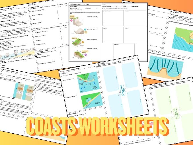 Coasts Worksheets (AQA GCSE Geography)