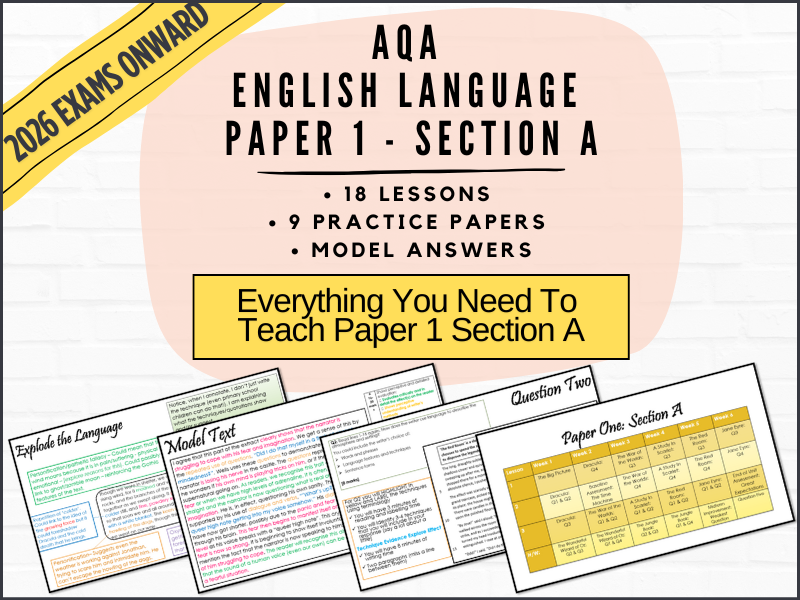 AQA English Language Paper 1 Section A - 2026+