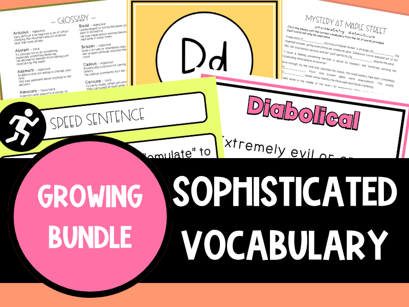 Sophisticated Vocabulary Bundle | Electric Dreams