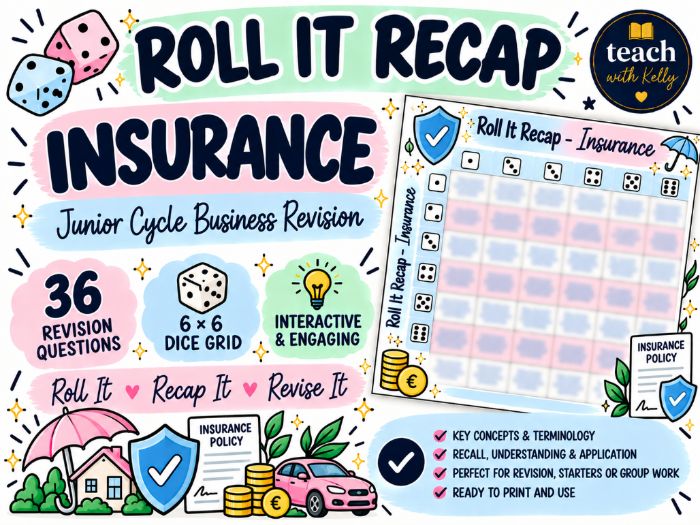 Roll it Recap - Insurance - Business Studies