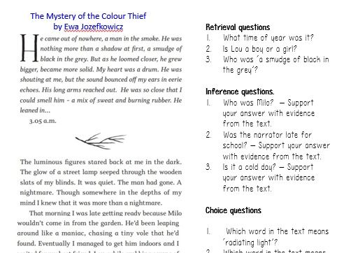 Four Story Extracts With Skill Specific Comprehension Questions Year 5 6 Teaching Resources