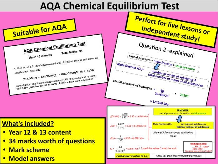 Chemical Equilibrium Exam Questions (AQA)