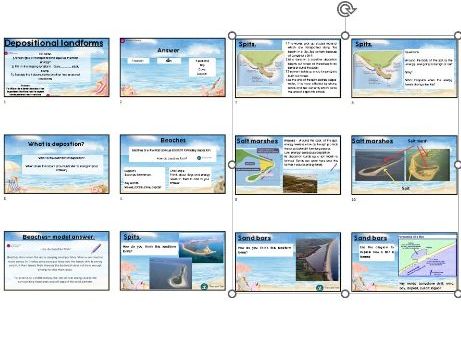 iGCSE Geography - Coasts - Depositional landforms | Teaching Resources