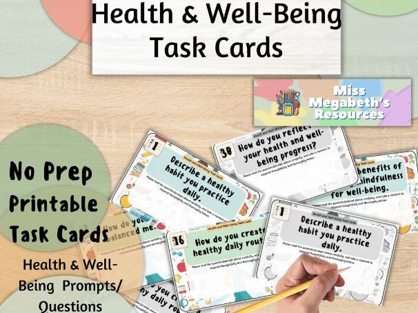 Learning Strategies 3.0: Health & Well-Being Task Cards | No Prep Printable