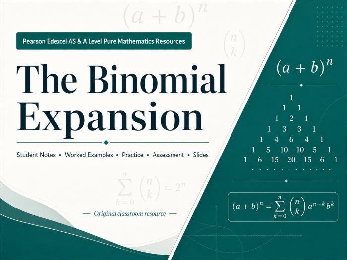 08 - The Binomial Expansion Teacher Pack - Pearson Edexcel AS/A-Level Pure Mathematics