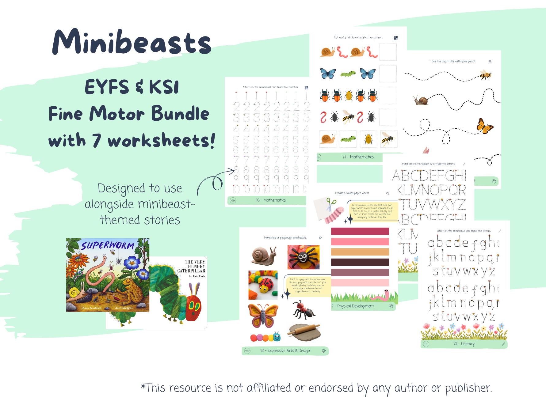 Minibeasts Fine Motor Complete Continuous Provision Bundle