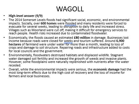 AQA GCSE Geography Weather Hazards