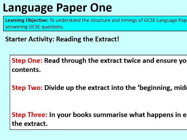 Edexcel GCSE Language Papers SOW