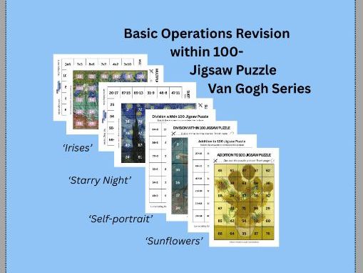 Maths to 100 – Van Gogh Art Jigsaw Puzzles