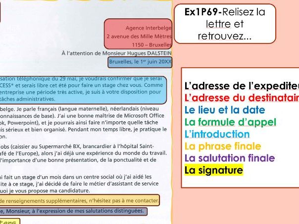 IB French Ab Initio PPT - Organisation sociale - le travail - Posez votre candidature