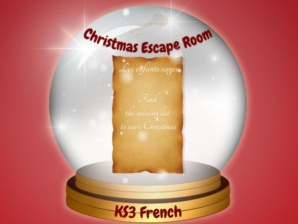 Christmas Escape Room – KS3 French