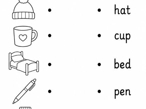 FREE Early Reading Worksheet | Word & Picture Matching | KS1 Ages 5–7