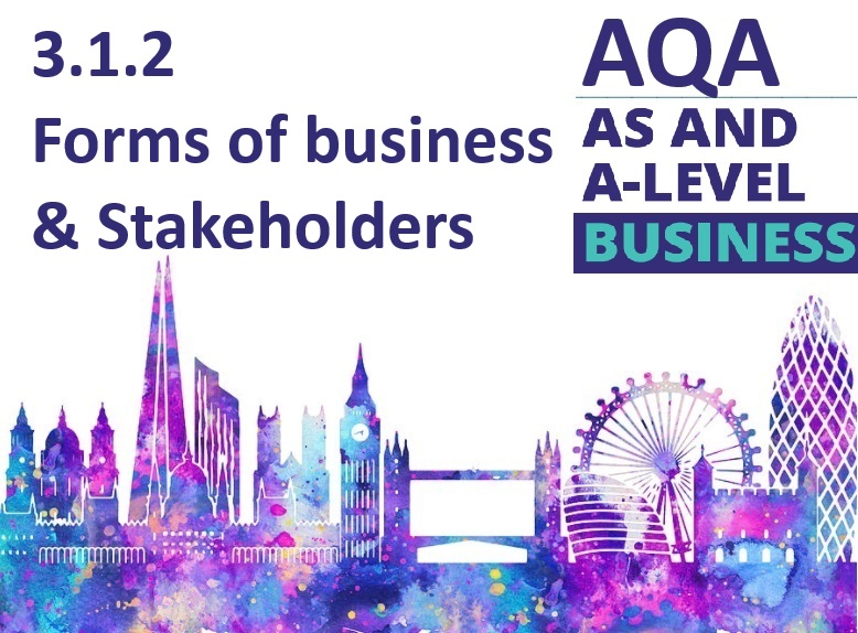 AQA A Level Business - 3.1.2 Forms of business and stakeholders (First exams in 2028)