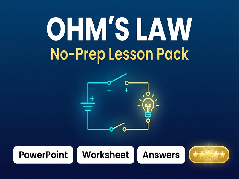 No-Prep Physics Cover Lesson: Ohm's Law