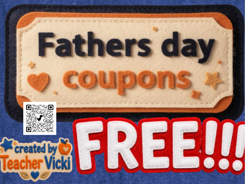 FREE Father’s Day Coupon Book Printable | Dad Gift Colouring Craft Activity