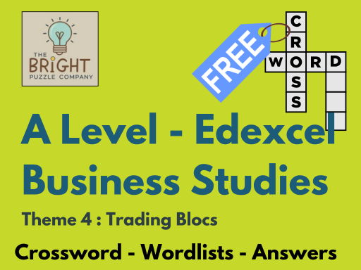 A Level Business Studies - Edexcel - Crossword Puzzle - Trading Blocs