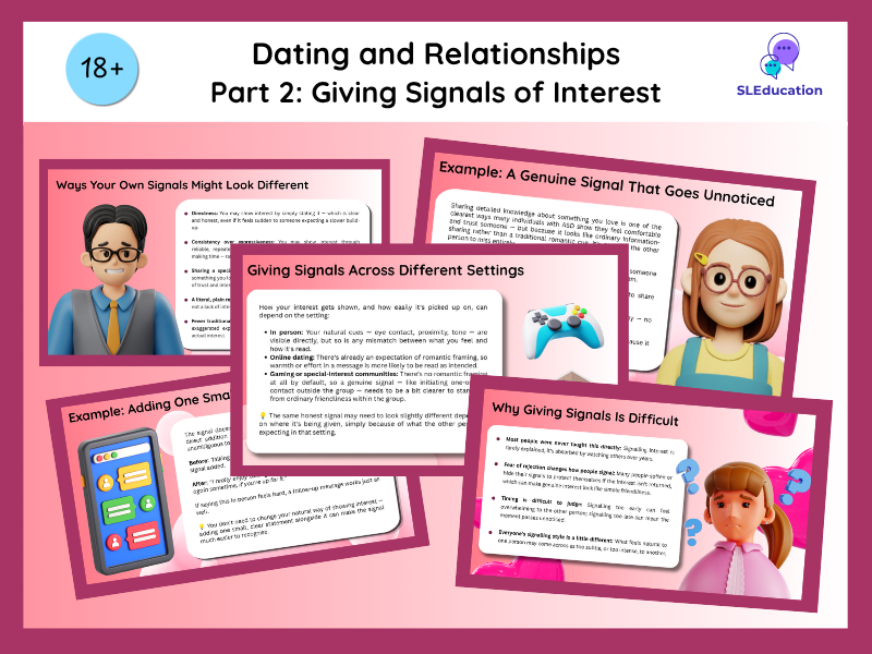 Part 2: Giving Signals of Interest | ASD Dating and Relationships | 18+ | Autism