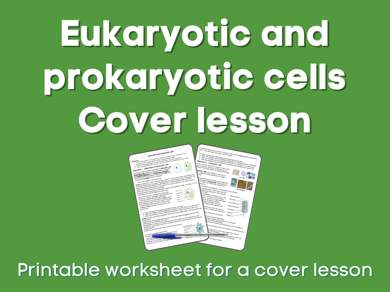 Eukaryotic and prokaryotic cells Cover lesson
