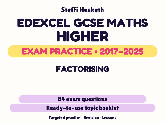 Edexcel GCSE Maths Higher: Factorising Exam Questions | 2017-2025