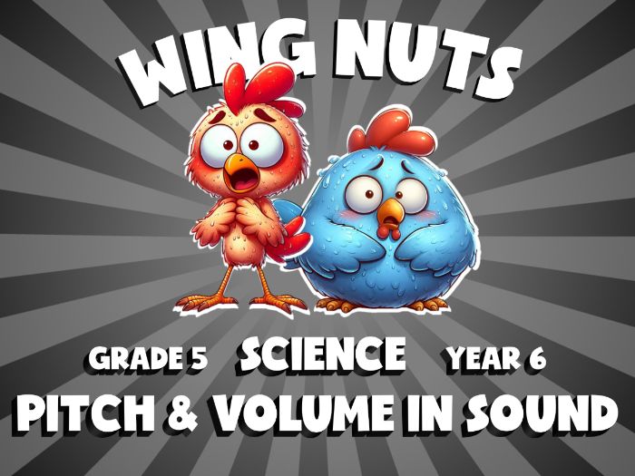 Pitch & Volume in Sound WING NUTS Science Game | No-Prep Year 6 Review Activity