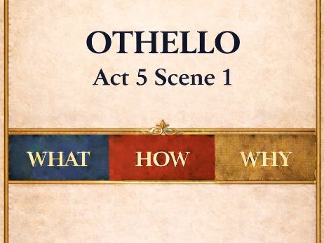 Othello Act 5 Scene 1 – Crit Think Teacher Resource (GCSE)