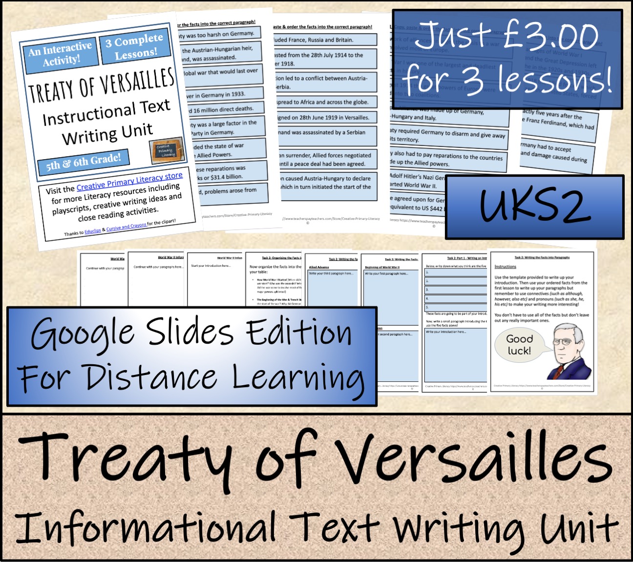 UKS2 Treaty of Versailles Informational Text Writing Unit | Digital ...
