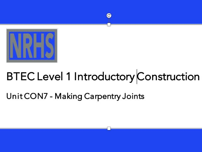 BTEC L1 Construction Carpentry