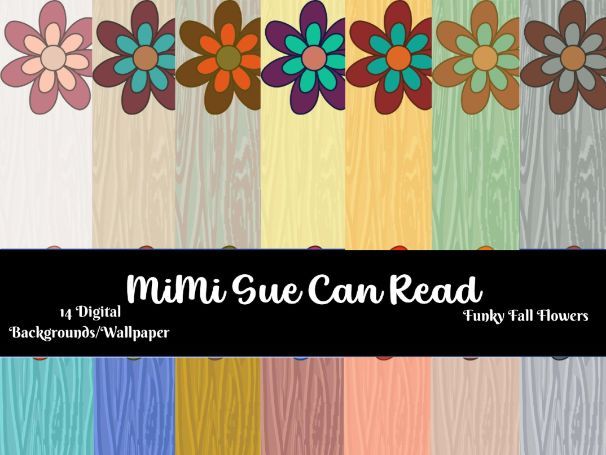 Funky Fall Flowers 14 Digital Wallpapers/Backgrounds 300 dpi