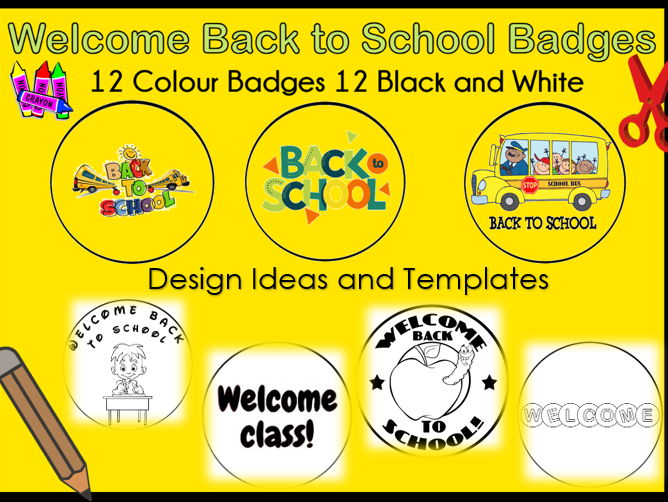 Welcome Back to School Badge Making KS1