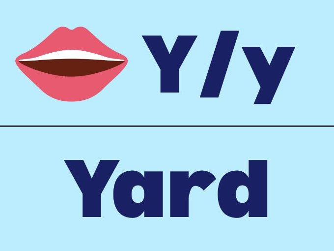 Simple Phonetics Letter Y Alphabet Flashcards