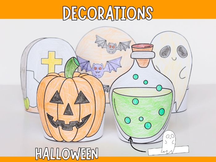 Standing halloween Decorations - Printable Craft for Kids