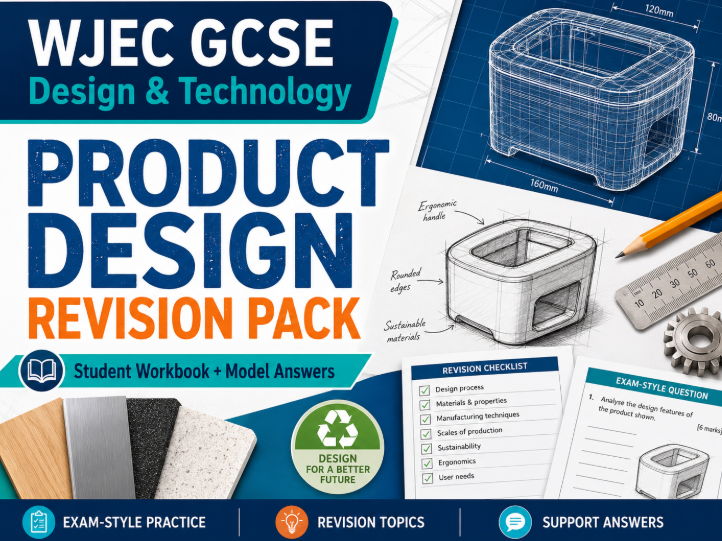 WJEC GCSE Product Design Exam Revision Pack and Model Answers