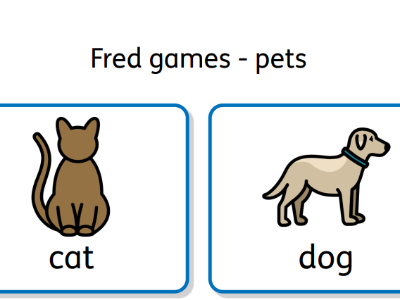 FRED games - widgit created sheets with images