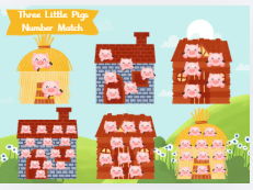 Three Little Pigs Number Match