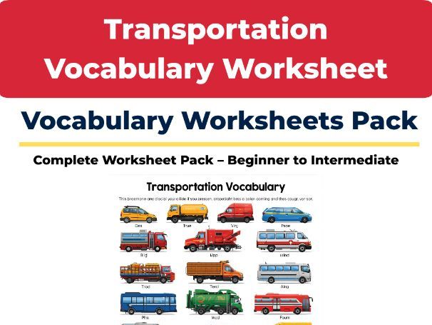Transportation Vocabulary – ESL Worksheet