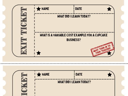 GCSE Edexcel 1.3 exit cards